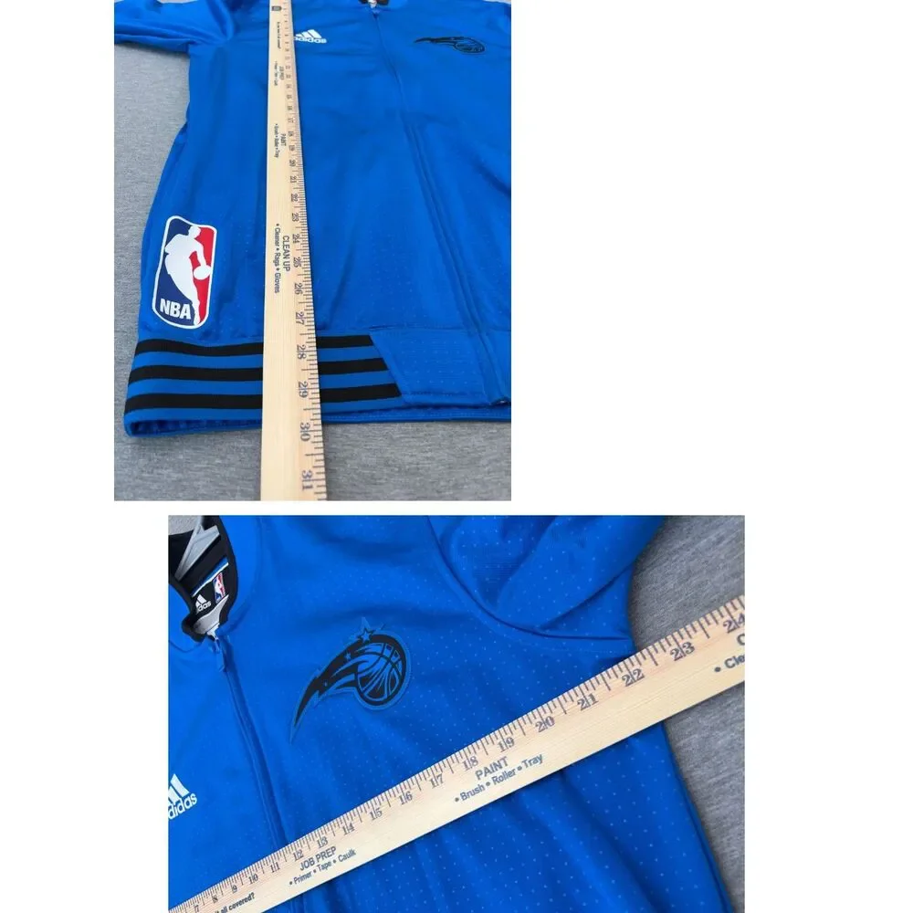 Adidas NBA Orlando Magic Track Jacket Mens Large Blue Conference Champs Patches